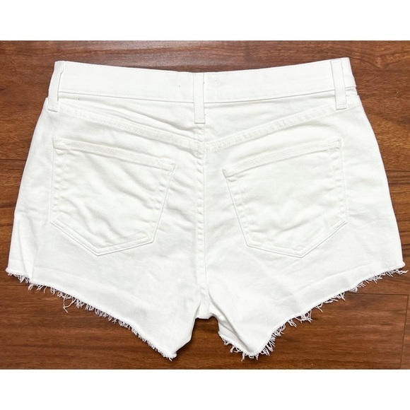 NWT L'AGENCE 90s High Rise Distressed Denim Frayed Raw Hem Cutoff Jean Shorts 25 - Picture 11 of 16